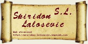 Spiridon Lalošević vizit kartica